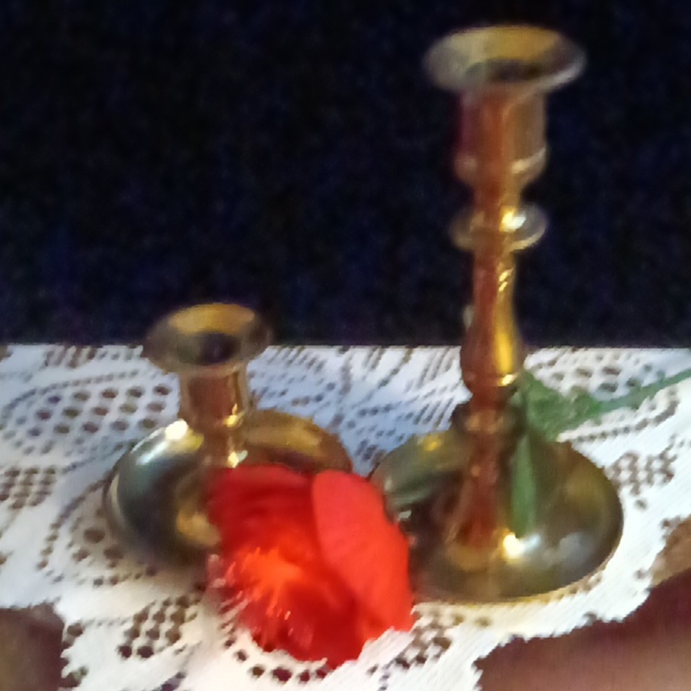 Vintage Brass Candle Holders
